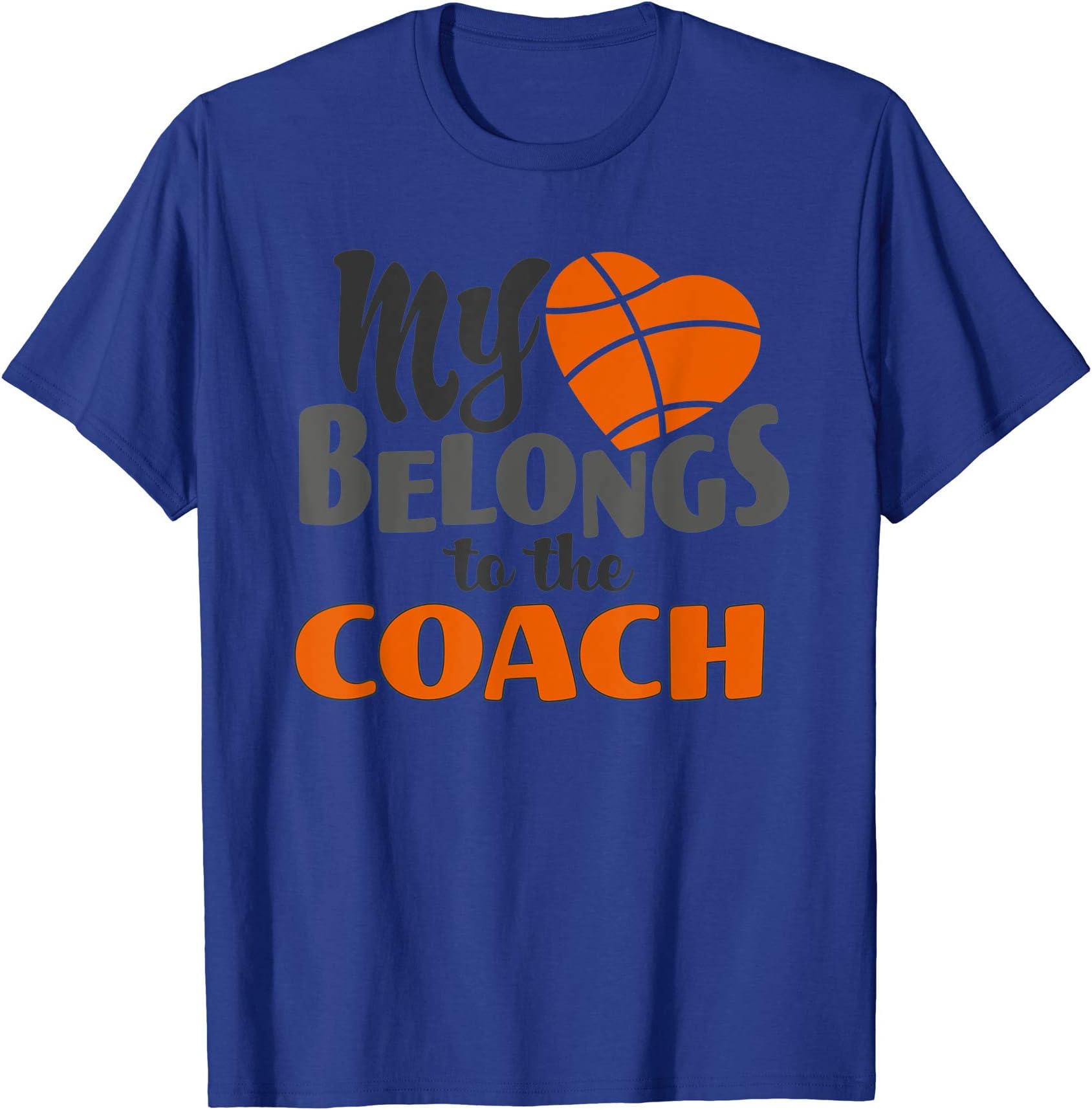 My Heart Belongs To Basketball Coach Love Support Gift Shirt T-Shirt