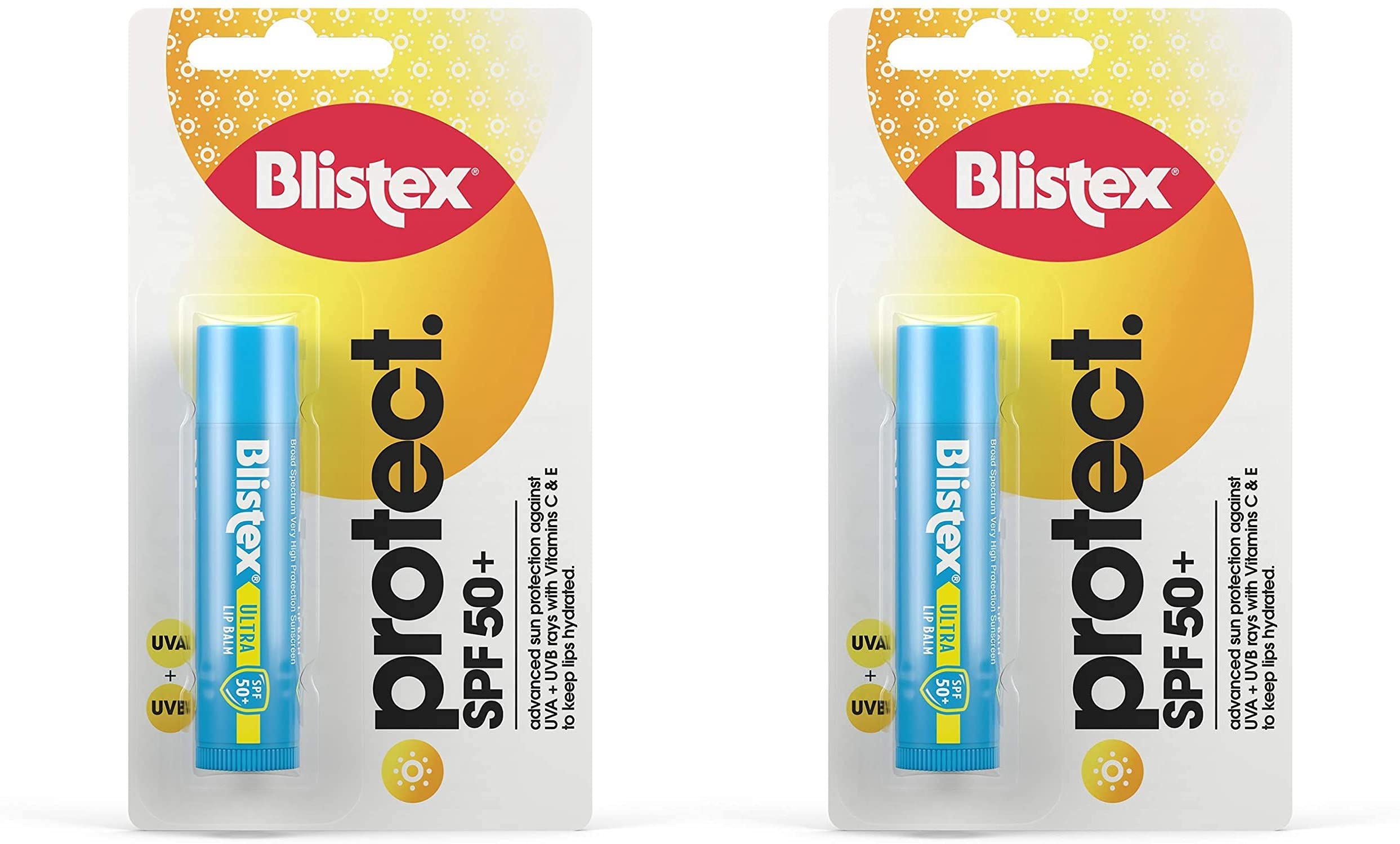 Blistex Ultra Lip Balm with SPF 50 Plus Lip Protection from UVA and UVB Rays, 4.25 g (2 Pack)