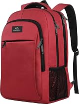 MATEIN Travel Laptop Backpack 15.6 Inch USB Port Anti Theft Water Resistant Red