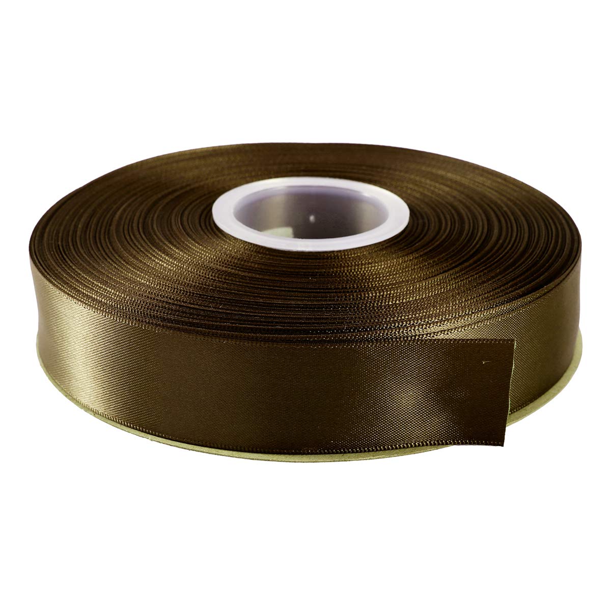 ITIsparkle 25mm Double Faced Satin Ribbon 45 Meters-Roll Set for Gift Wrapping Scrap Books Party Favor Hair Braids Baby Shower Decoration Floral Arrangement Craft Supplies, Dark Olive Ribbon