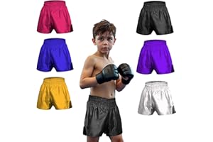Agile Dragon Kid's Muay Thai Shorts Martial Arts MMA Kickboxing Shorts for Boys Girls Boxing Trunks Shorts