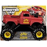 Monster Jam Official Grave Digger Monster Truck, Red Vintage Edition, 1:24 Scale Die-Cast Vehicle, Collectible Truck Toy for Kids Ages 3 and Up