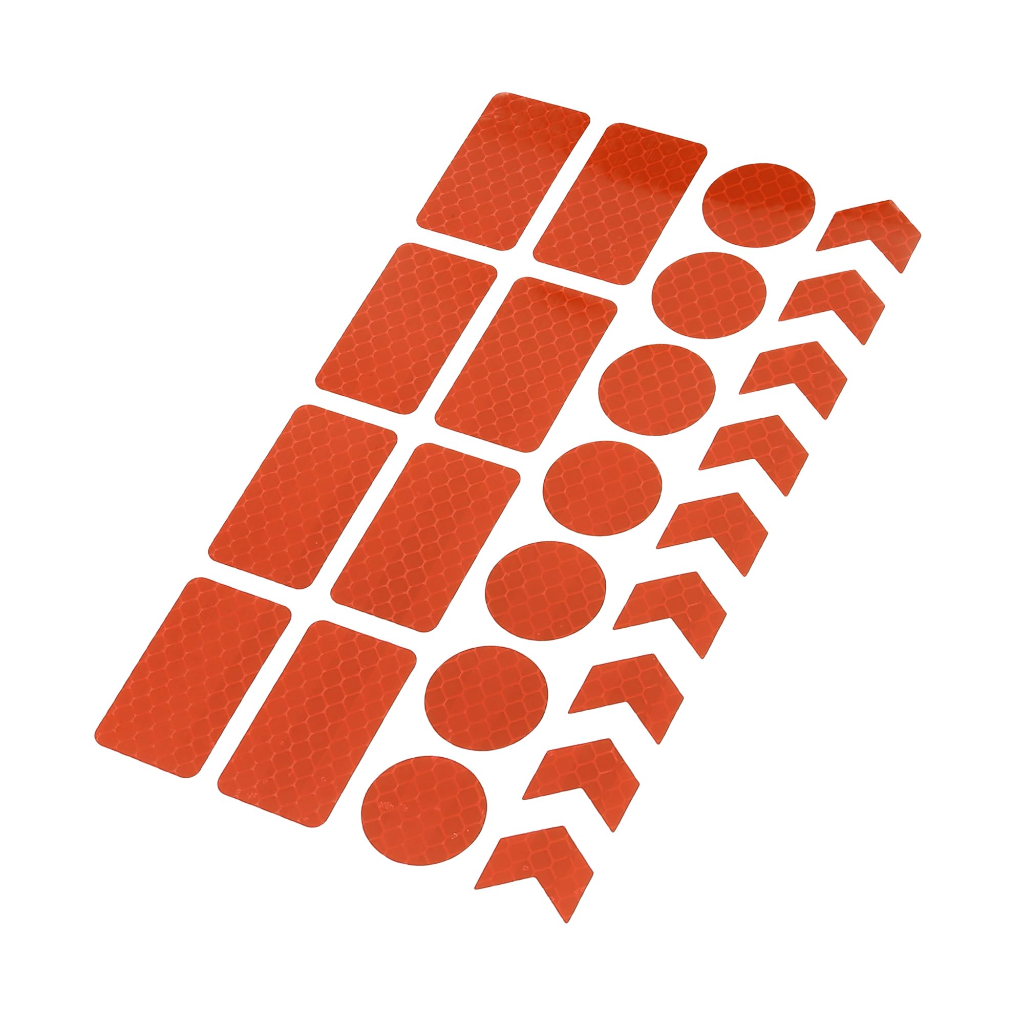 A ABSOPRO Car Motorcycle Reflector Sticker Reflective Decal Orange (Set of 24)