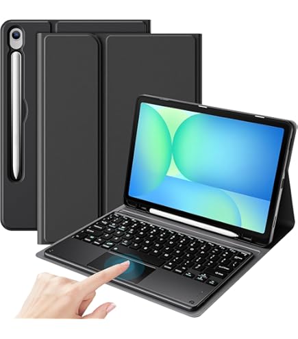 Samsung Galaxy Tab S10 Lite/S10 FE/S9 - Slim Book Cover Keyboard