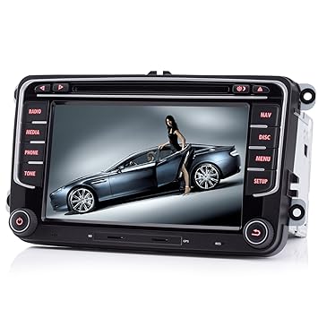 iFreGo 7' AUTORADIO MIT 3G Wifi 7 LEDs DVD GPS NAVIGATION BLUETOOTH für VW Naviceiver mitNAVI Software inkl. Europa Karten +M