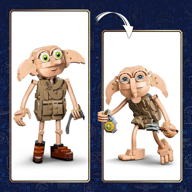 Harry Potter Dobby l’Elfe Libre - Jouet - Maquette se Transformant en Figurine de Kreattur - Décoration de Chambre d'enfant DIY - Cadeau pour Fille, Garçon ou Fan dès 8 Ans 76469 — photo 6 sur 8