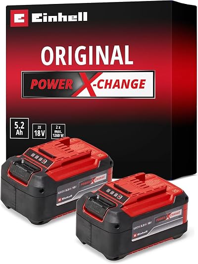 Einhell 18V 5.2Ah Twin Pack Power X-Change Batteries