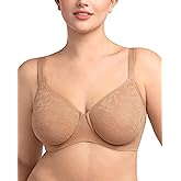 HSIA Minimizer Bra for Women - Full Coverage Seamless Lace Bra Plus Size Underwire Unlined Bra for Heavy Breast