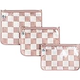 Tiny Twinkle Diaper Bag Organizing Pouches|3 Pack Mess-Proof Clear Front Travel Organizer Bags&TSA Approved Toiletry Bag Set for Baby and Mom Essentials