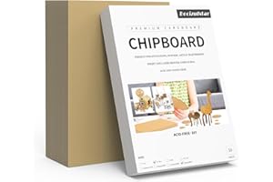 BOCIZUFSTAR Chipboard Sheets 8.5" x 11" - 50 Sheets, 80PT Thick for Book Binding, Scrapbooking, Art Projects, and Packaging