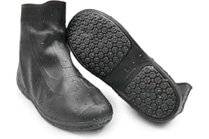 Waterproof Shoe Rain Cover, Reusable Overshoes,Wellies Alternative, Light-weight & Flexible Rainproof, Snow Walking