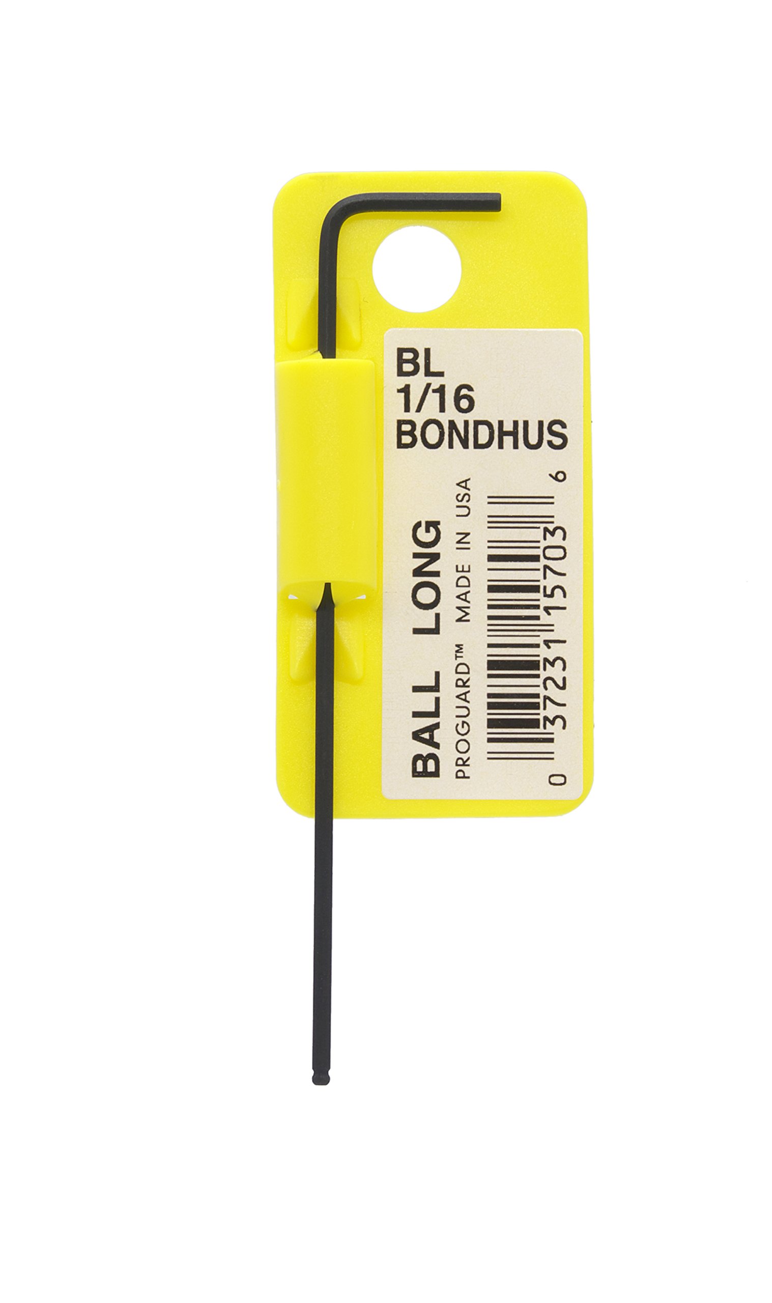 Bondhus, BL1/16 BARCODED BALLEND HEX Key, 1/16", 15703