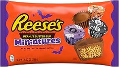 REESE'S Miniatures Milk Chocolate Peanut Butter Cups, Halloween Candy Bag, 9.92 oz