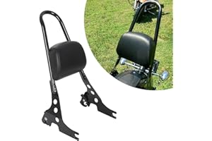 ECOTRIC Detachable Sissy Bar Passenger Backrest Compatible with 2004-Up Harley Sportster XL883C 883R XL1200R 1200C 1200S XLH8