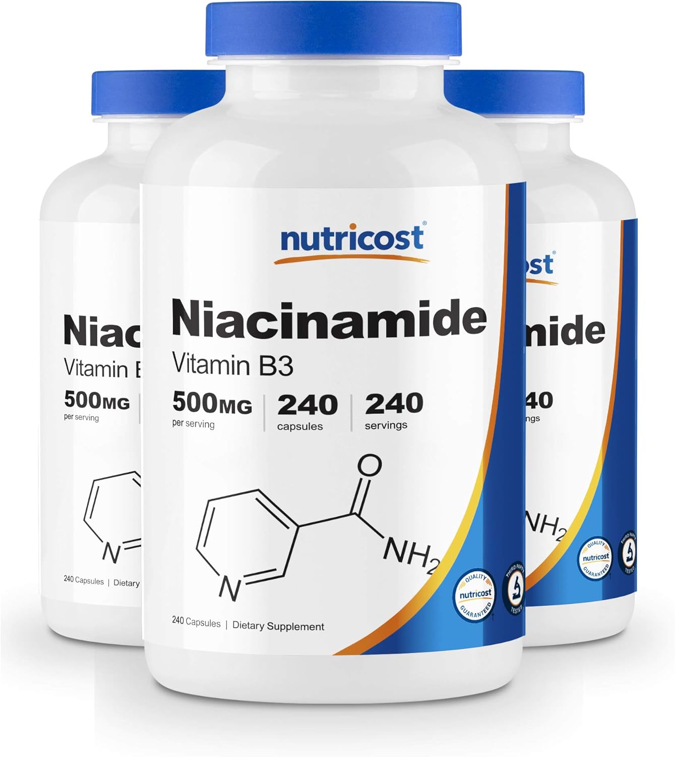 Nutricost Niacinamide (Vitamin B3) 500mg, 240 Capsules NonGMO