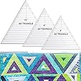 Kigley 3 Pcs 60 Degree Triangle Ruler for Quilting 8 9 10 Inch Acrylic Template Rulers Quilting Sewing Layer Cake Patchwork Supplies for Cutting Pattern DIY Craft(Clear)