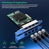 EDUP Gigabit Quad Port Ethernet Server NIC BCM5719 PCI Express 1000M Network view 2