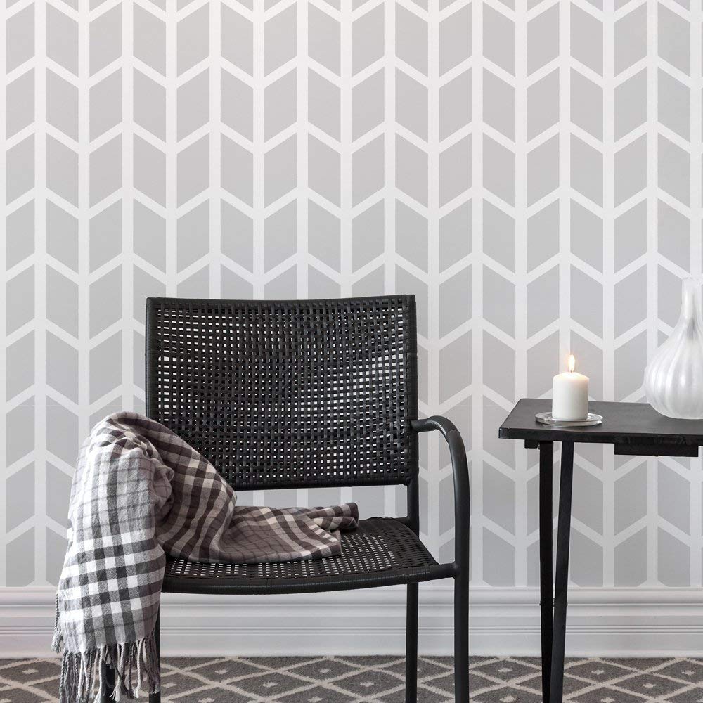 Chevron Wide Large Wall Stencil for Painting XL Size 24“x33.5