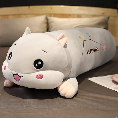 Amazon Co Jp 抱きまくら グレー アニマル縫い包み 可愛い もこもこ 抱き枕 果物おもちゃ 長いクッション 多機能 横向き寝 洗える 癒し デスク 昼寝まくら プレゼント かわいい 140cm ふわふわ 洗濯可能 ぬいぐるみ 巨大 バレンタインデー ホーム キッチン
