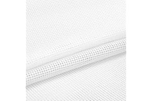 YEZINIE 20" X 18" Needlepoint Canvas, 14-Mesh White Blank Cloth for Embroidery & Needlepoint Project (2pcs)