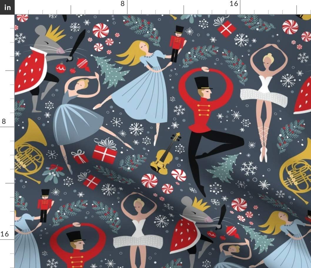 Spoonflower Fabric Nutcracker Ballet Christmas Music