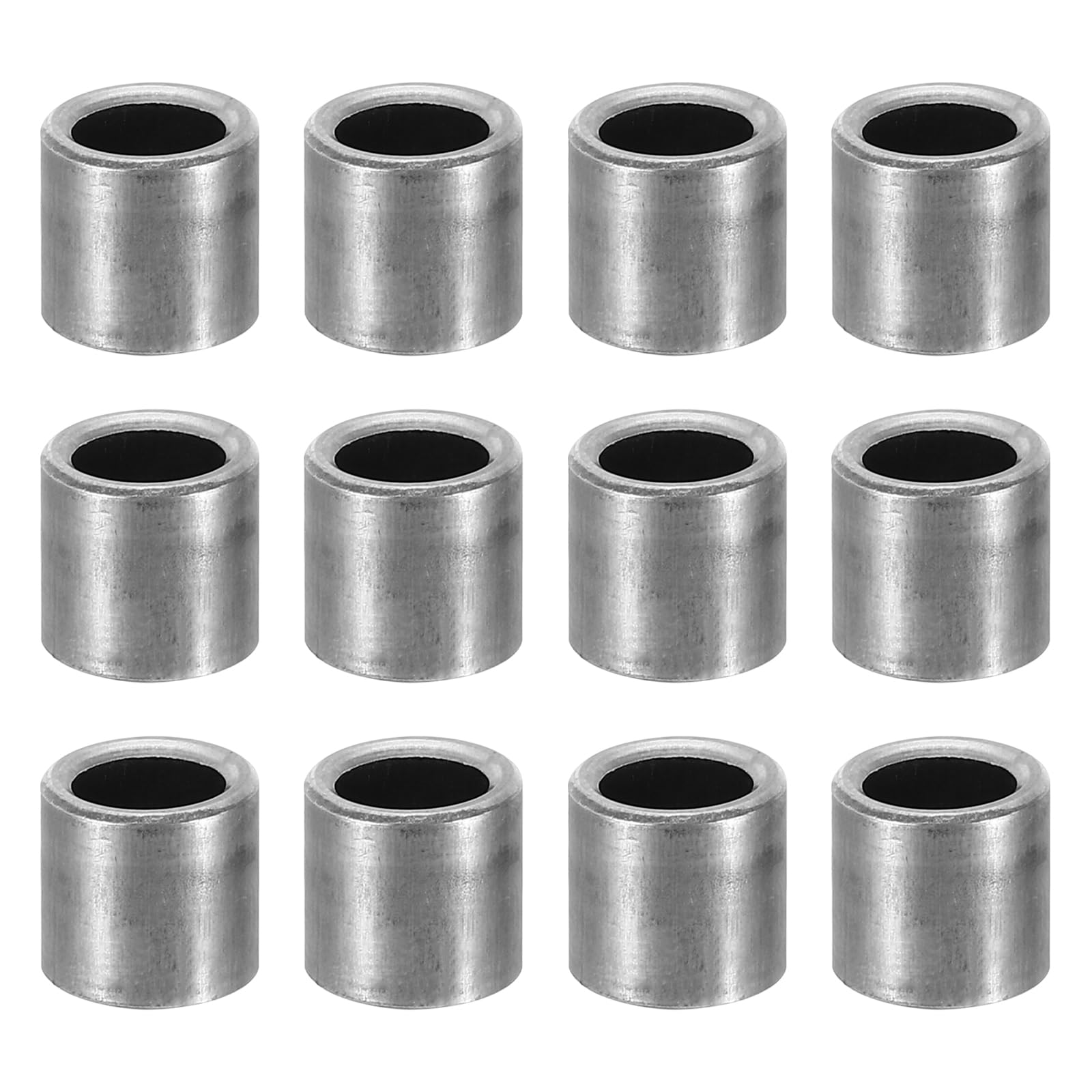 PATIKIL M6 Steel Spacers, 24 Pcs Metal Spacers Steel 6mm ID x 9mm OD x 6mm L Carbon Steel Spacer Screw Standoff Round for 1/4in or M6 Screw Bolts
