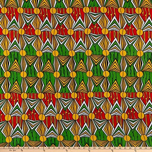 Shawn Pahwa African Print Mzwandile Fabric, Yellow/Green, Fabric By The Yard