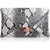 Mily Women's Clutch Bag Messenger Shoulder Handbag Tote Bag Purse-Snakeskin clutch Envelope
