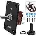 RVMARINEPAT Momentary Reverse Polarity Switch 12V DC Polarity Reversing Switch Waterproof with Up Down Mounting Panel 12 Volt