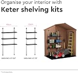 Keter Darwin Outdoor Apex Double Door Garden Storage Shed 6x4ft Brown view 7