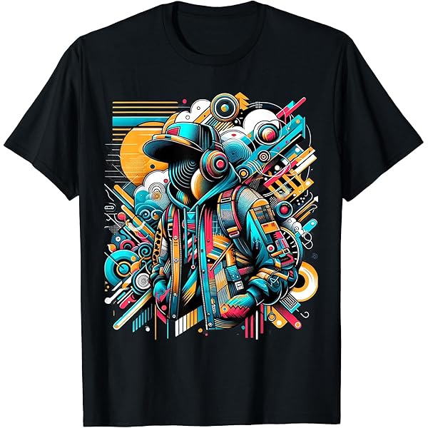 Amazon.com: Futuristic DJ Abstract Art Tee-Music Lover's Apparel