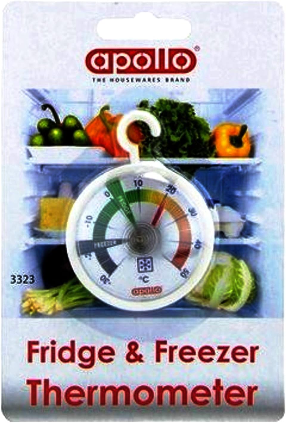 Fridge Freezer Thermometer Dial Temperature Gauge Kitchen Appliance Hanging Hook