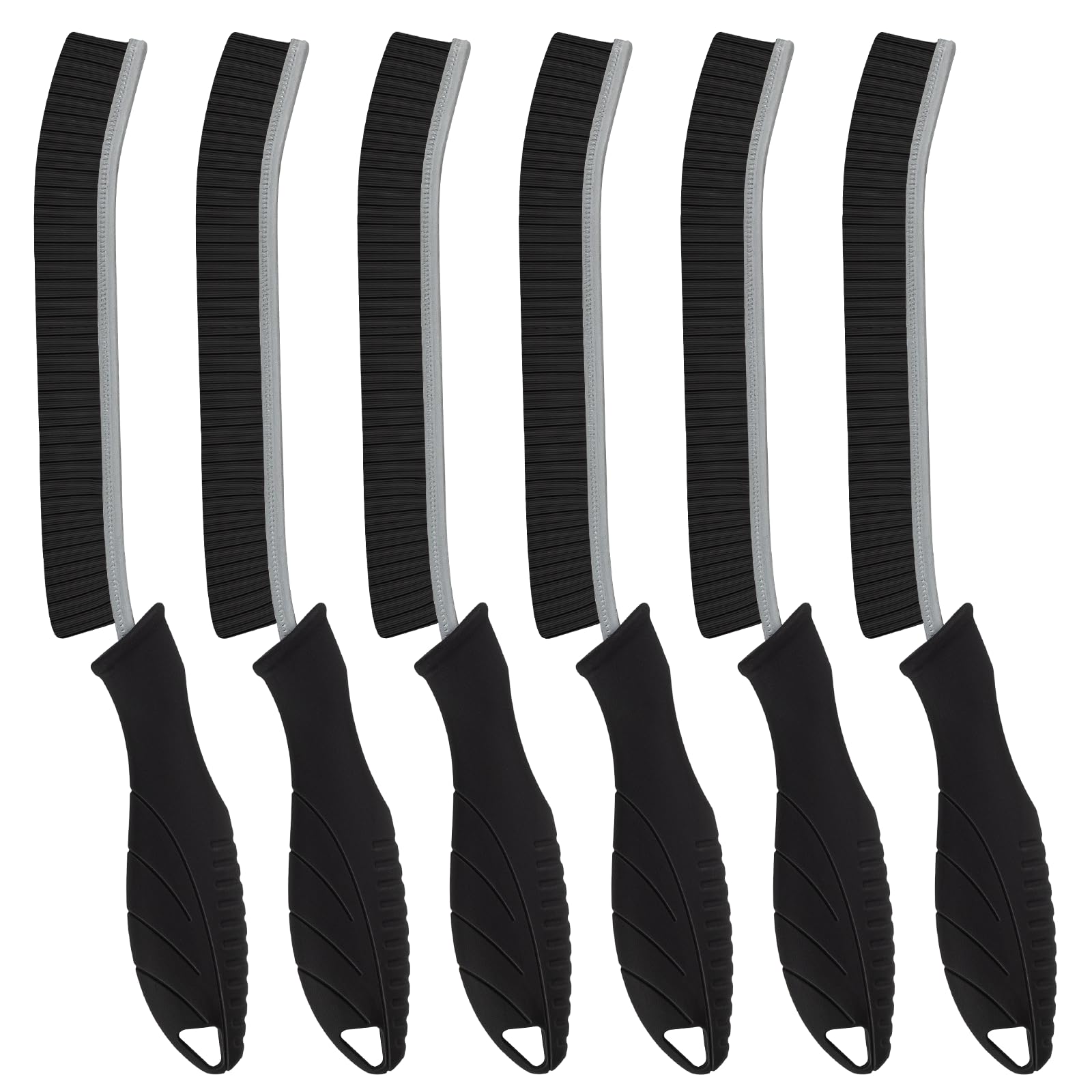 Photo 1 of ***SET OF 2***FOOGWEE Black Hard Bristle Crevice Cleaning Brush - 6 PCS Home Cleaning Supplies - Multi-Purpose Crevice Cleaning Tools for Grout, Kitchen, Bathroom, Toilet and Window
