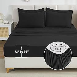 Litanika Comforter King Size Set Black - 7 Pieces