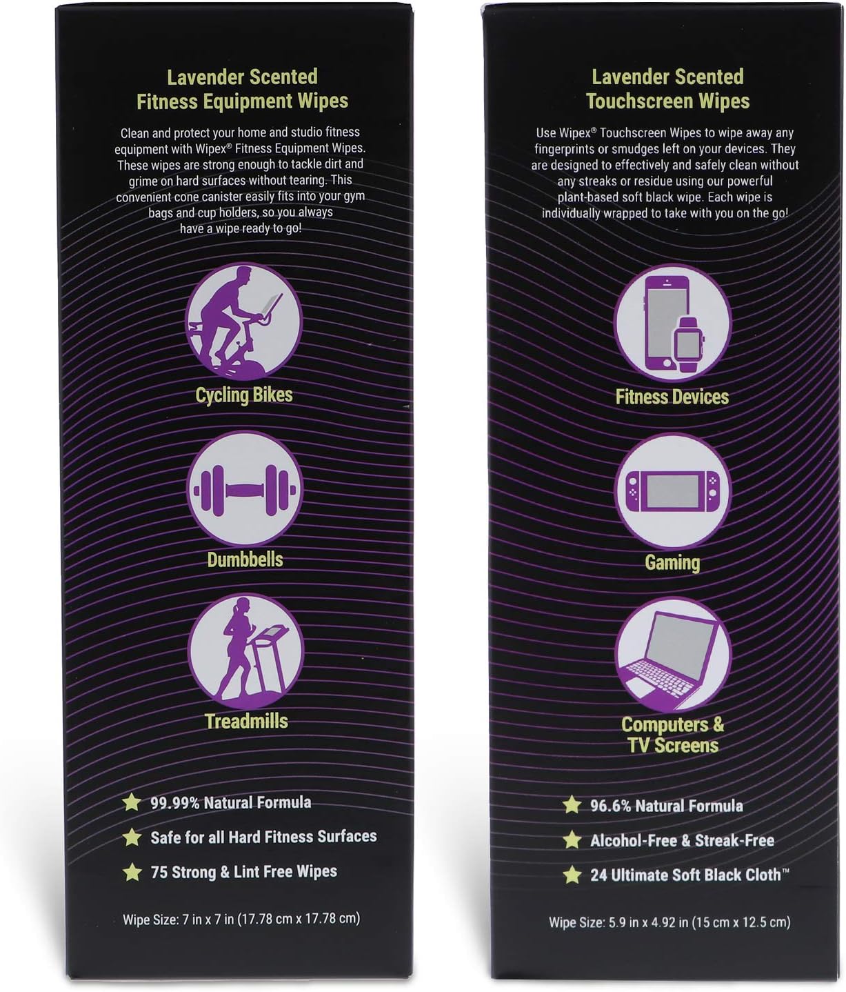 Wipex Cleaning Combo Pack for LED/LCD Screens and Fitness Equipment, Alcohol Free : Sports & Outdoors