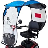 Mobility Scooter Canopy Rain Cover Electric Scooter Umbrella Waterproof Accessories Foldable for Outside Storage Heavy Duty Motorcycle Covers