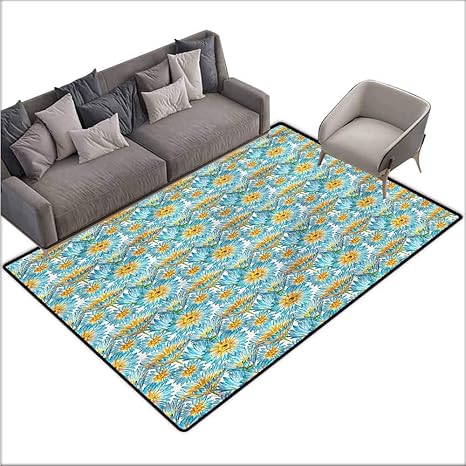 Amazon Com Indoor Outdoor Rubber Mat Paint Blooming Petals
