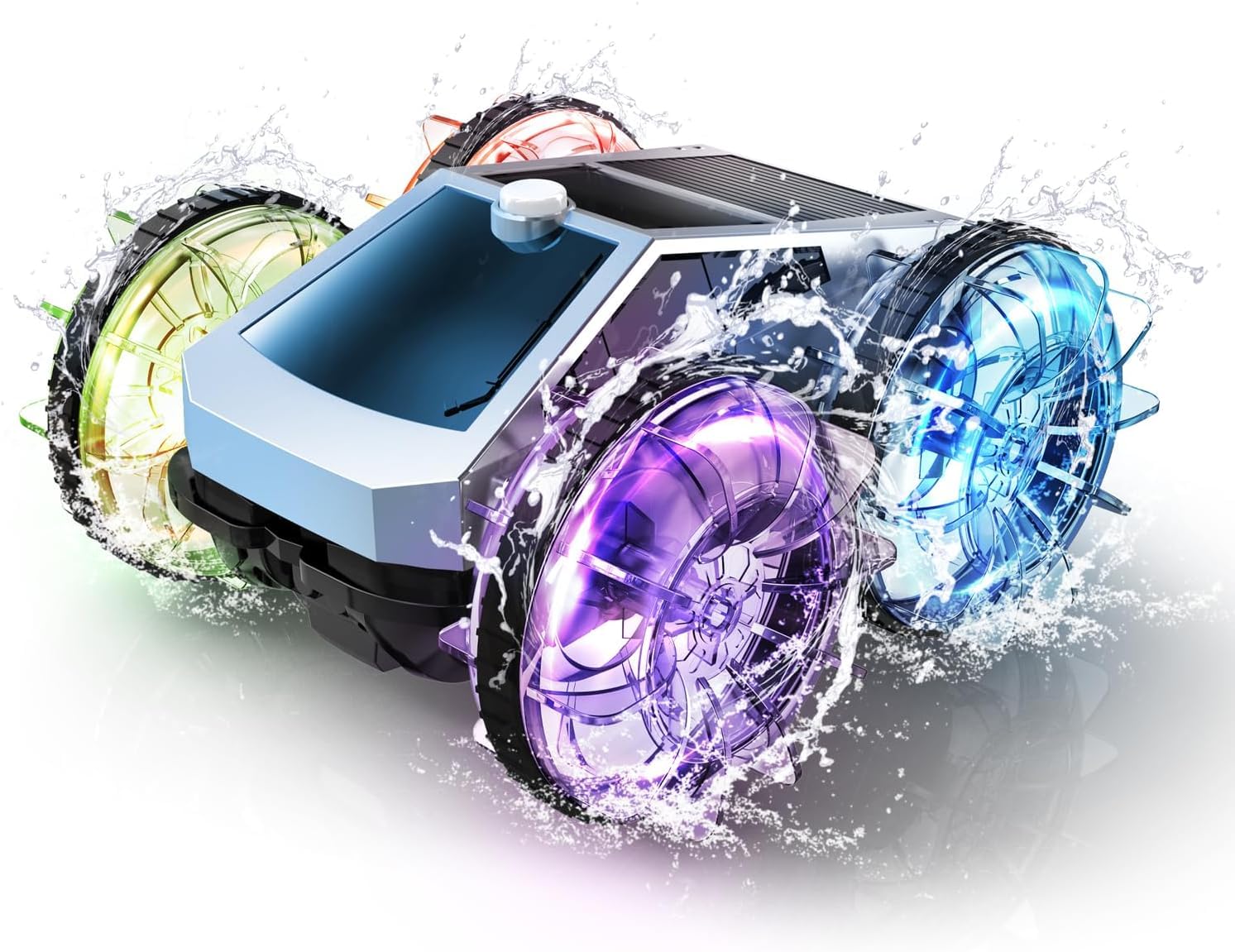 Mostop Amphibious Remote Control Cars,360° Flips 4WD All Terrain Stunt Car,2.4 GHz Waterproof RC Stunt Car with 2 Batteries and LED Light, RC Toys Gifts for Boys Girls age 8 9 10 11