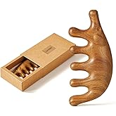 CHOSIN Gua Sha Tool for Face & Body - 4 in 1 GuaSha Brush for Lymphatic Drainage, Anti-Aging and Head Massage Comb for Stress Relief with Travel Pouch