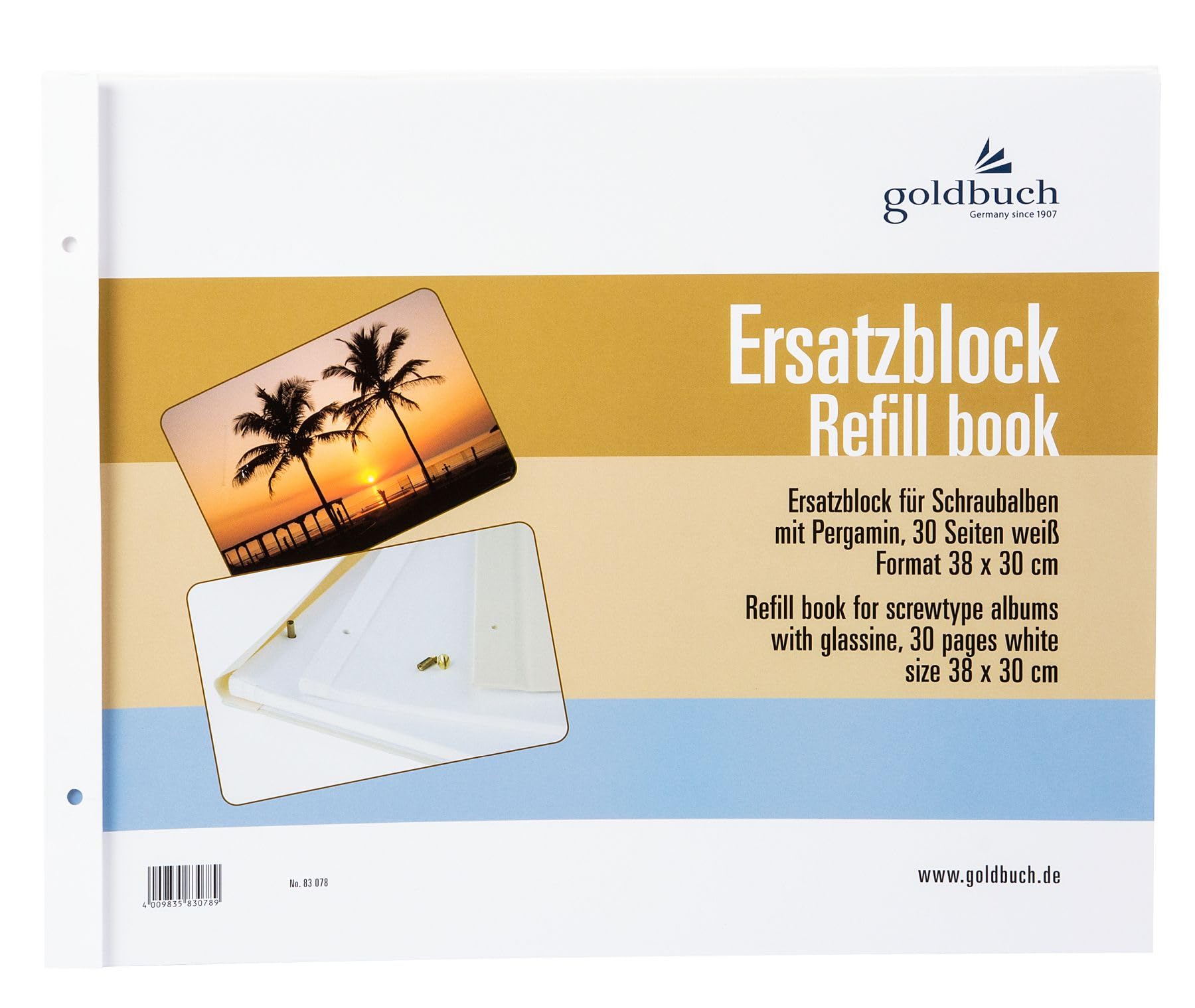 Goldbuch Set White Edges 38x30 cm White