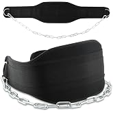 Dip Belt with 34" Chain for Pull-Ups, Dips, Weightlifting Training | Heavy Duty Chain,Weightlifting Belt or Pull-Ups, Powerlifting, Squats,and Bodybuilding,550lbs - 650lbs Weight Capacity