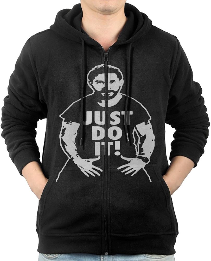 Amazon メンズshia Labeouf Just Do Itブラックファッションzipパーカー Us サイズ M カラー ブラック トレーナー パーカー 通販