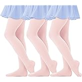 CozyWow 80 Denier Girls Tights with Full Footed, School Ballet Dance Tights for Kids from 4T to 12T,Soft&Opaque