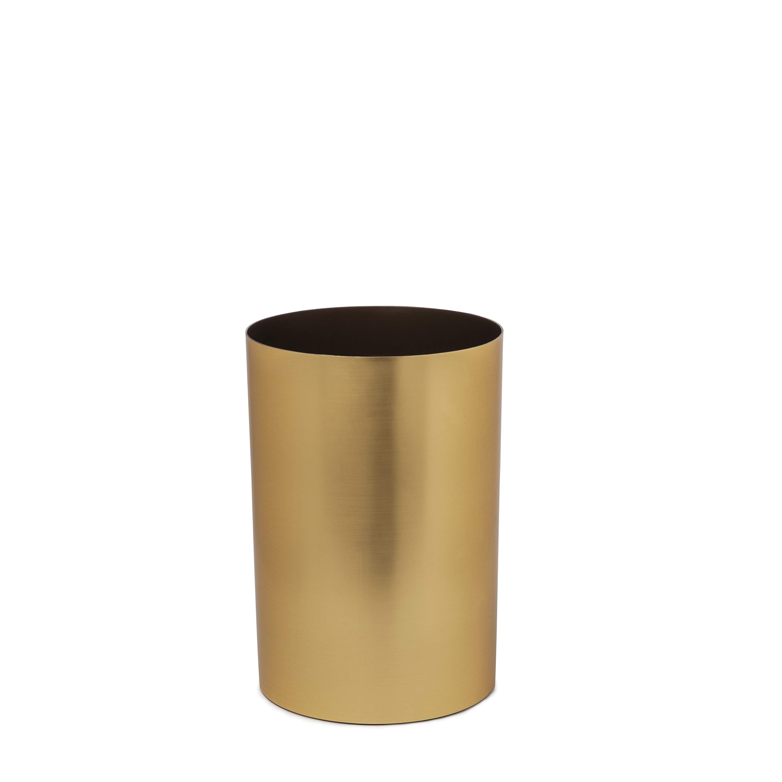 Umbra Metalla 4.75-Gallon Trash Can, Matte, Brass Look