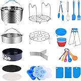 MONYES 21 Pcs Pressure Cooker Accessories Compatible with 5,6,8 Qt Instant Pot, Steamer Basket Kitchen Tong Plate Gripper Egg