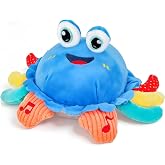 6+ Months Old Baby Toys, Musical Crawling Crab Plush Toy with Recording | Parent-Child Interaction with 40 Songs, Gifts for Infants, Soft Dancing Plush, Tummy Time