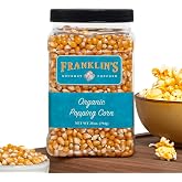 Franklin&rsquo;s Gourmet Popcorn Organic Popcorn Kernels for Popping - 28oz Tub - Made in USA, Non-GMO &amp; All-Natural - Old Fashioned Unpopped Popcorn Kernels for Popcorn Machine