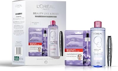 L'Oreal Paris Beauty Like a Boss Giftset Micellar Water Replumping Mask Mascara
