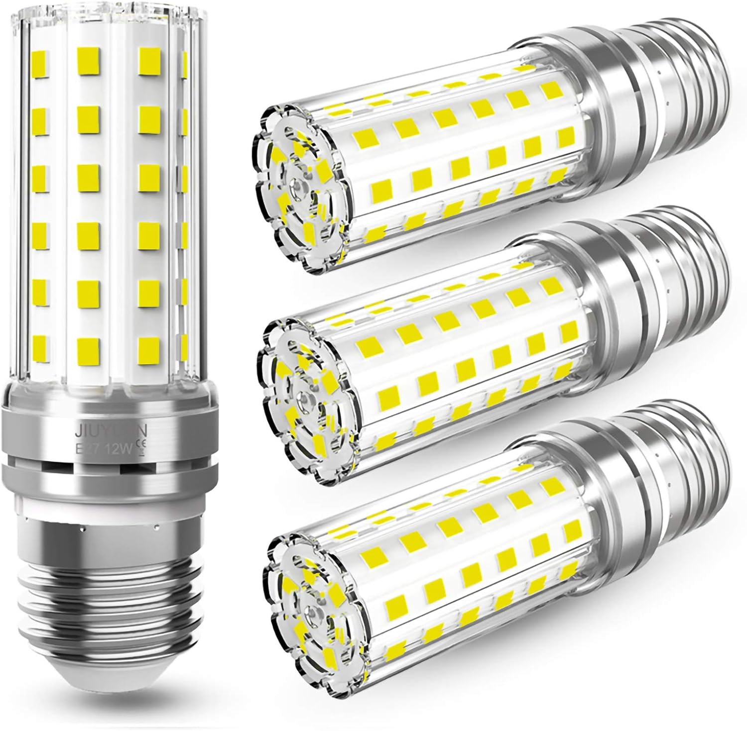 JIUYUAN E27 LED Corn Bulbs 12W Equivalent 100W Incandescent Bulbs, 6000K Daylight White, 1450LM