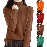 cxzeqwoke Cozy Cashmere Sweaters for Women Turtleneck Soft Pullover Tops Fall Winter Plus Size Dressy Casual Sweater 2025